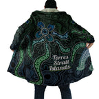 Torres Strait Islands Cloak Indigenous Australian Marine Tribal Dot Art