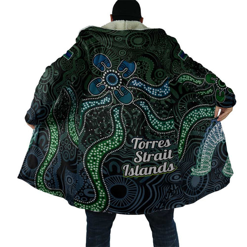 Torres Strait Islands Cloak Indigenous Australian Marine Tribal Dot Art
