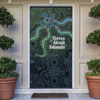 Torres Strait Islands Door Cover Indigenous Australian Marine Tribal Dot Art