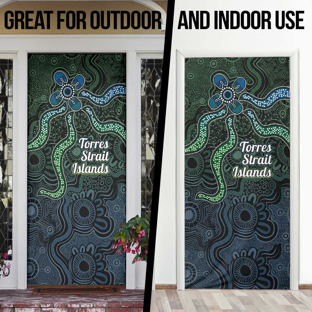 Torres Strait Islands Door Cover Indigenous Australian Marine Tribal Dot Art