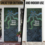 Torres Strait Islands Door Cover Indigenous Australian Marine Tribal Dot Art
