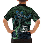 Torres Strait Islands Family Matching Mermaid Dress and Hawaiian Shirt Indigenous Australian Marine Tribal Dot Art