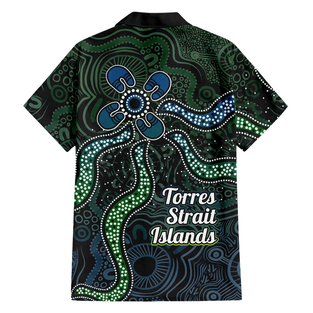 Torres Strait Islands Family Matching Tank Maxi Dress and Hawaiian Shirt Indigenous Australian Marine Tribal Dot Art