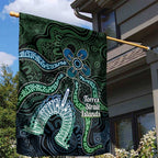 Torres Strait Islands Garden Flag Indigenous Australian Marine Tribal Dot Art