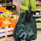 Torres Strait Islands Grocery Bag Indigenous Australian Marine Tribal Dot Art