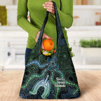 Torres Strait Islands Grocery Bag Indigenous Australian Marine Tribal Dot Art
