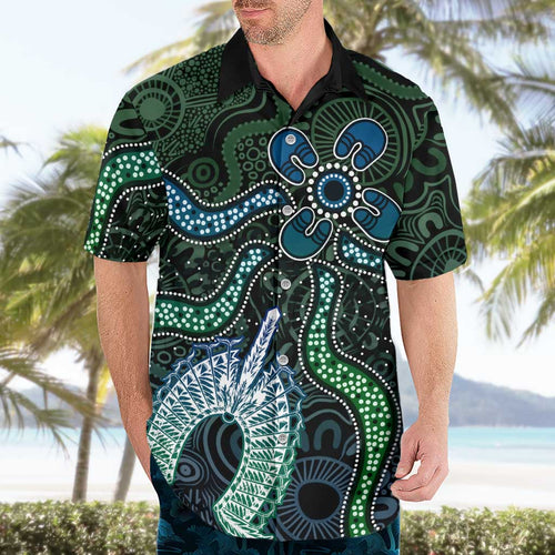 Torres Strait Islands Hawaiian Shirt Indigenous Australian Marine Tribal Dot Art