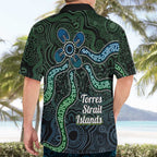 Torres Strait Islands Hawaiian Shirt Indigenous Australian Marine Tribal Dot Art