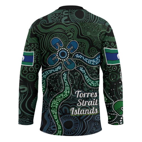 Torres Strait Islands Hockey Jersey Indigenous Australian Marine Tribal Dot Art