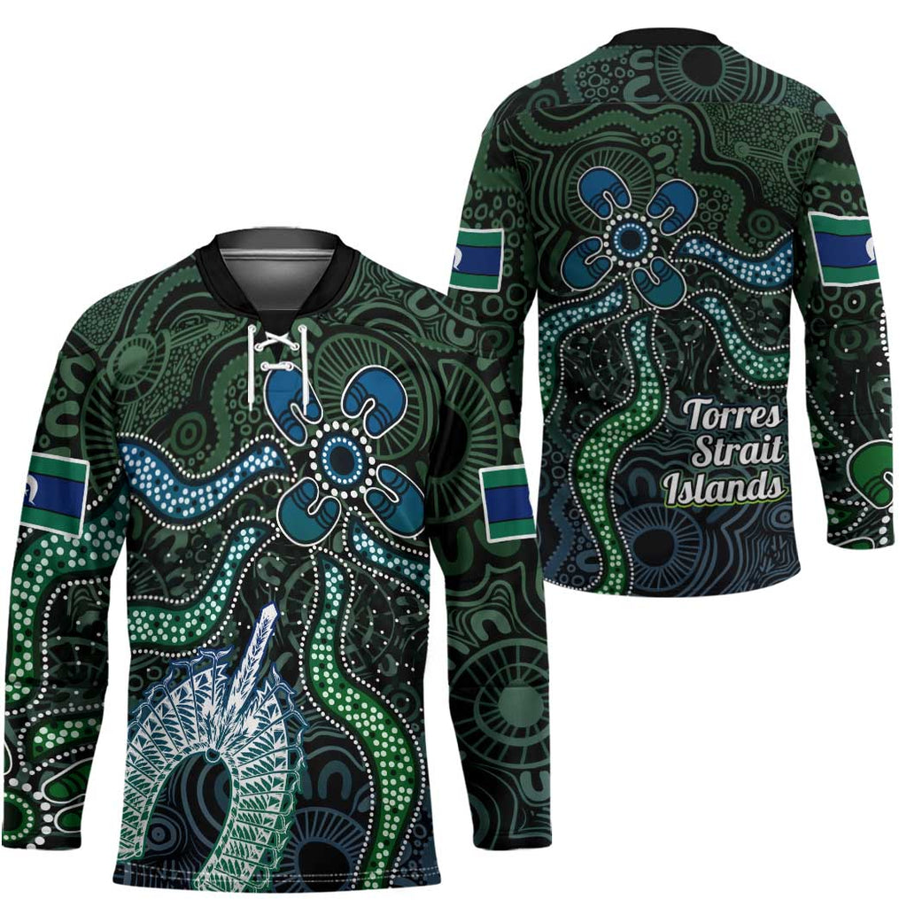 Torres Strait Islands Hockey Jersey Indigenous Australian Marine Tribal Dot Art