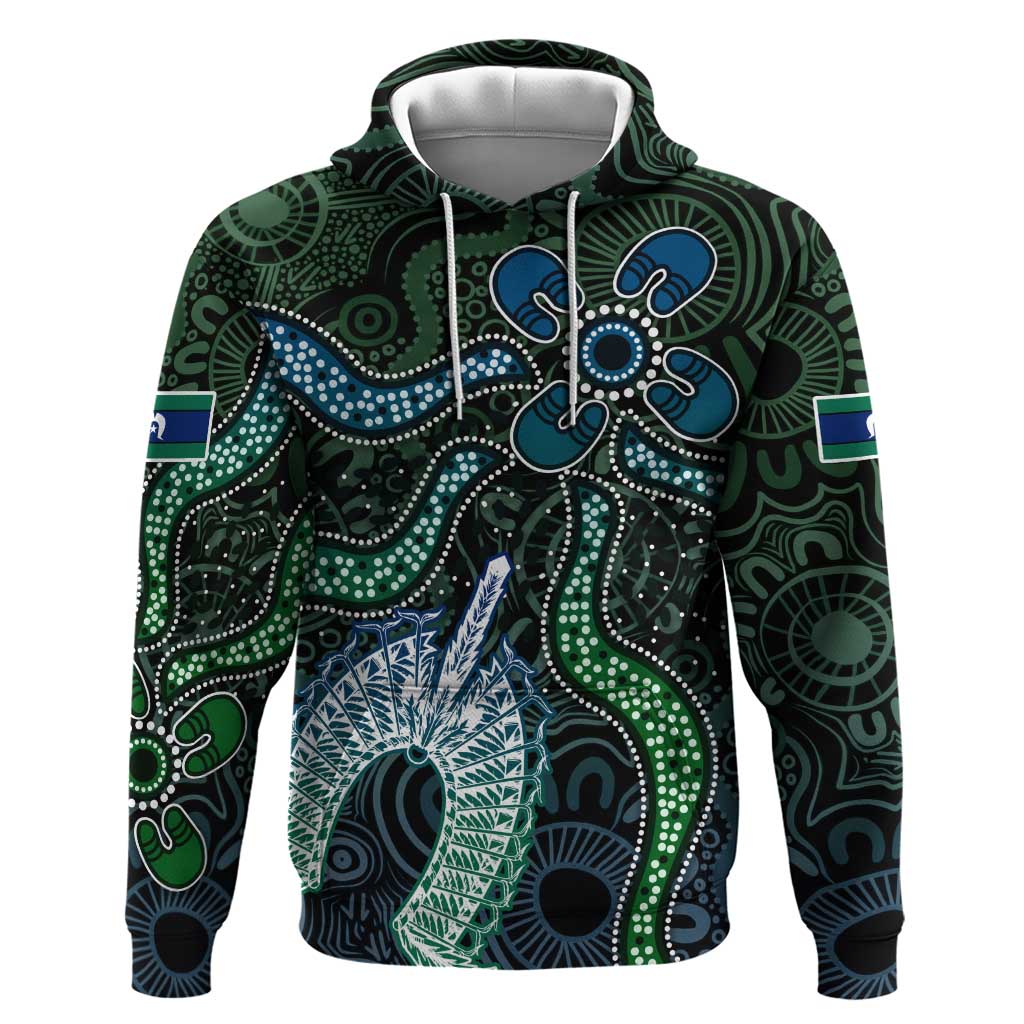 Torres Strait Islands Hoodie Indigenous Australian Marine Tribal Dot Art