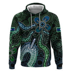 Torres Strait Islands Hoodie Indigenous Australian Marine Tribal Dot Art