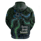 Torres Strait Islands Hoodie Indigenous Australian Marine Tribal Dot Art