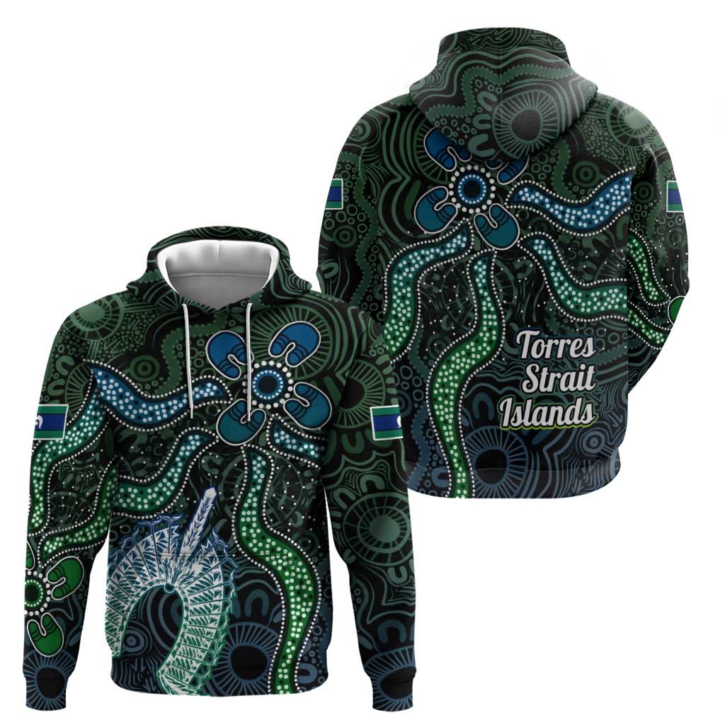 Torres Strait Islands Hoodie Indigenous Australian Marine Tribal Dot Art
