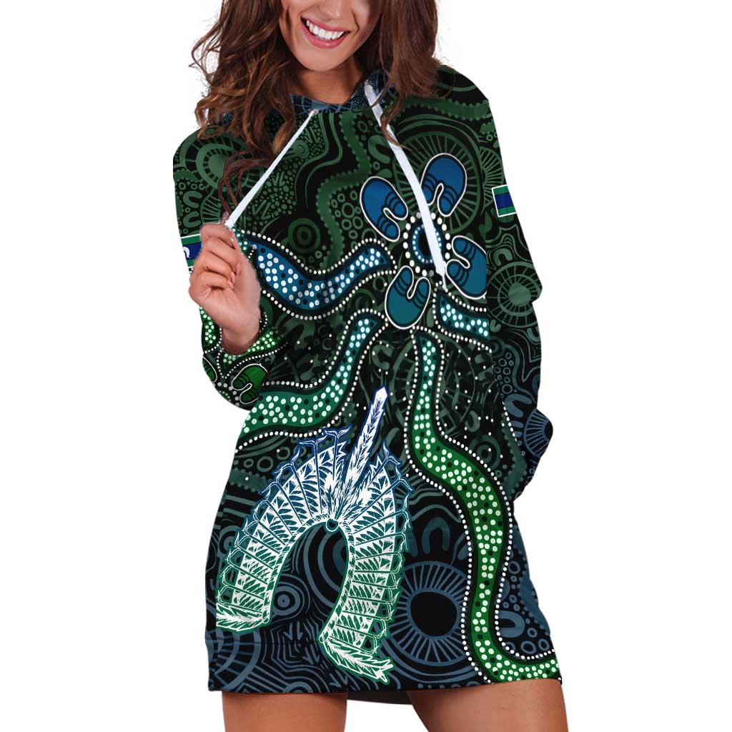 Torres Strait Islands Hoodie Dress Indigenous Australian Marine Tribal Dot Art
