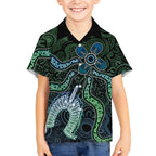 Torres Strait Islands Kid Hawaiian Shirt Indigenous Australian Marine Tribal Dot Art