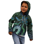 Torres Strait Islands Kid Hoodie Indigenous Australian Marine Tribal Dot Art