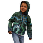 Torres Strait Islands Kid Hoodie Indigenous Australian Marine Tribal Dot Art