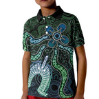 Torres Strait Islands Kid Polo Shirt Indigenous Australian Marine Tribal Dot Art