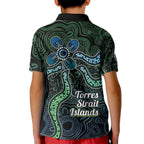 Torres Strait Islands Kid Polo Shirt Indigenous Australian Marine Tribal Dot Art