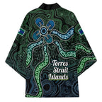 Torres Strait Islands Kimono Indigenous Australian Marine Tribal Dot Art