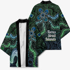 Torres Strait Islands Kimono Indigenous Australian Marine Tribal Dot Art