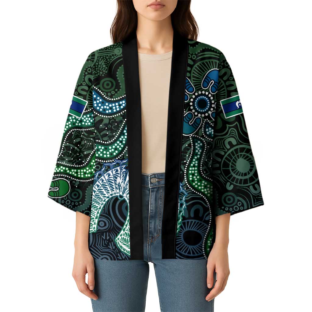 Torres Strait Islands Kimono Indigenous Australian Marine Tribal Dot Art