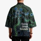 Torres Strait Islands Kimono Indigenous Australian Marine Tribal Dot Art
