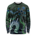 Torres Strait Islands Long Sleeve Shirt Indigenous Australian Marine Tribal Dot Art