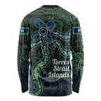 Torres Strait Islands Long Sleeve Shirt Indigenous Australian Marine Tribal Dot Art