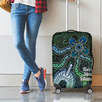 Torres Strait Islands Luggage Cover Indigenous Australian Marine Tribal Dot Art