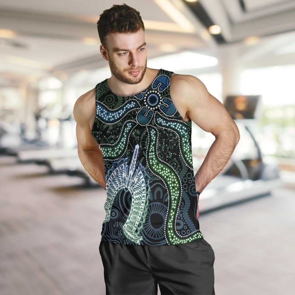 Torres Strait Islands Men Tank Top Indigenous Australian Marine Tribal Dot Art