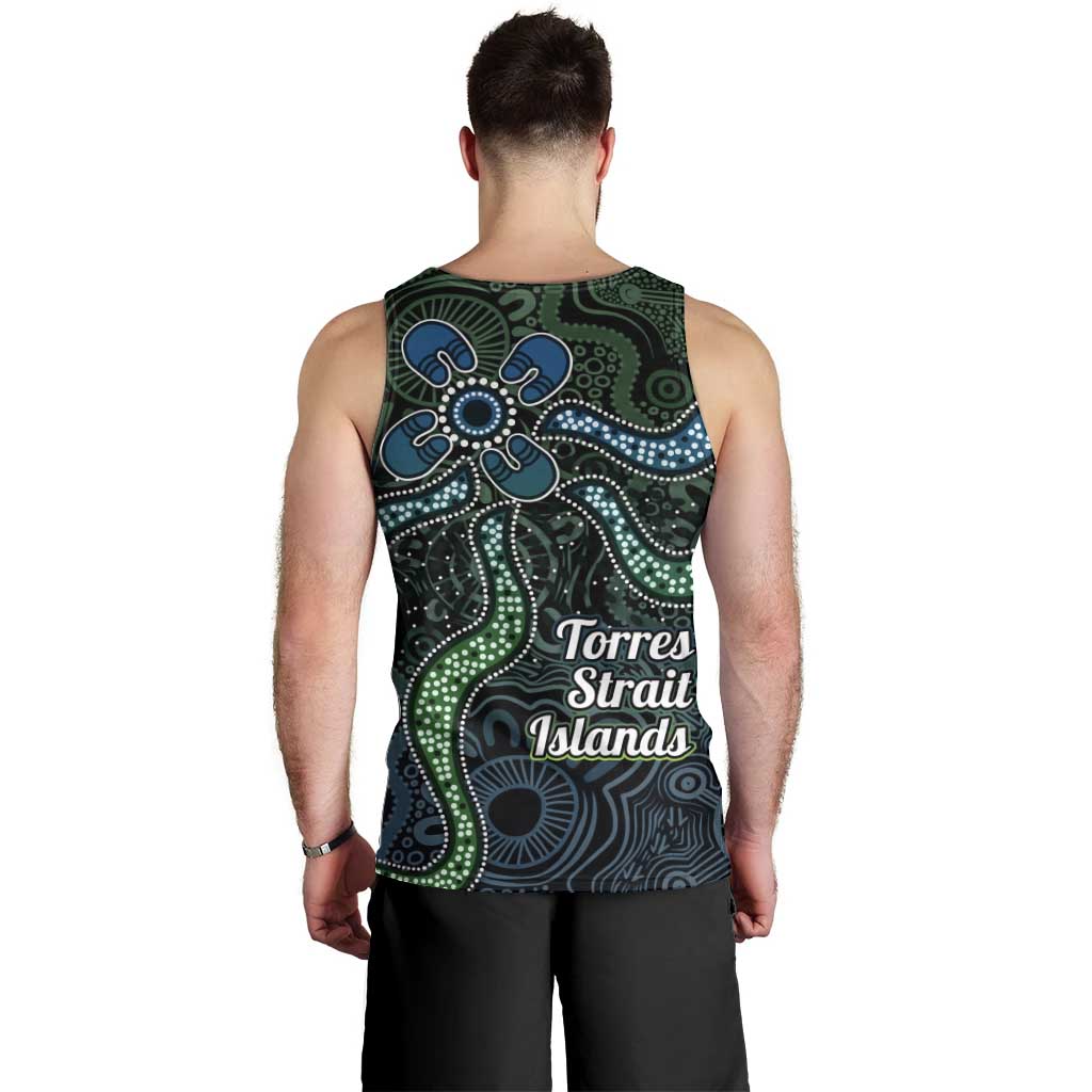 Torres Strait Islands Men Tank Top Indigenous Australian Marine Tribal Dot Art