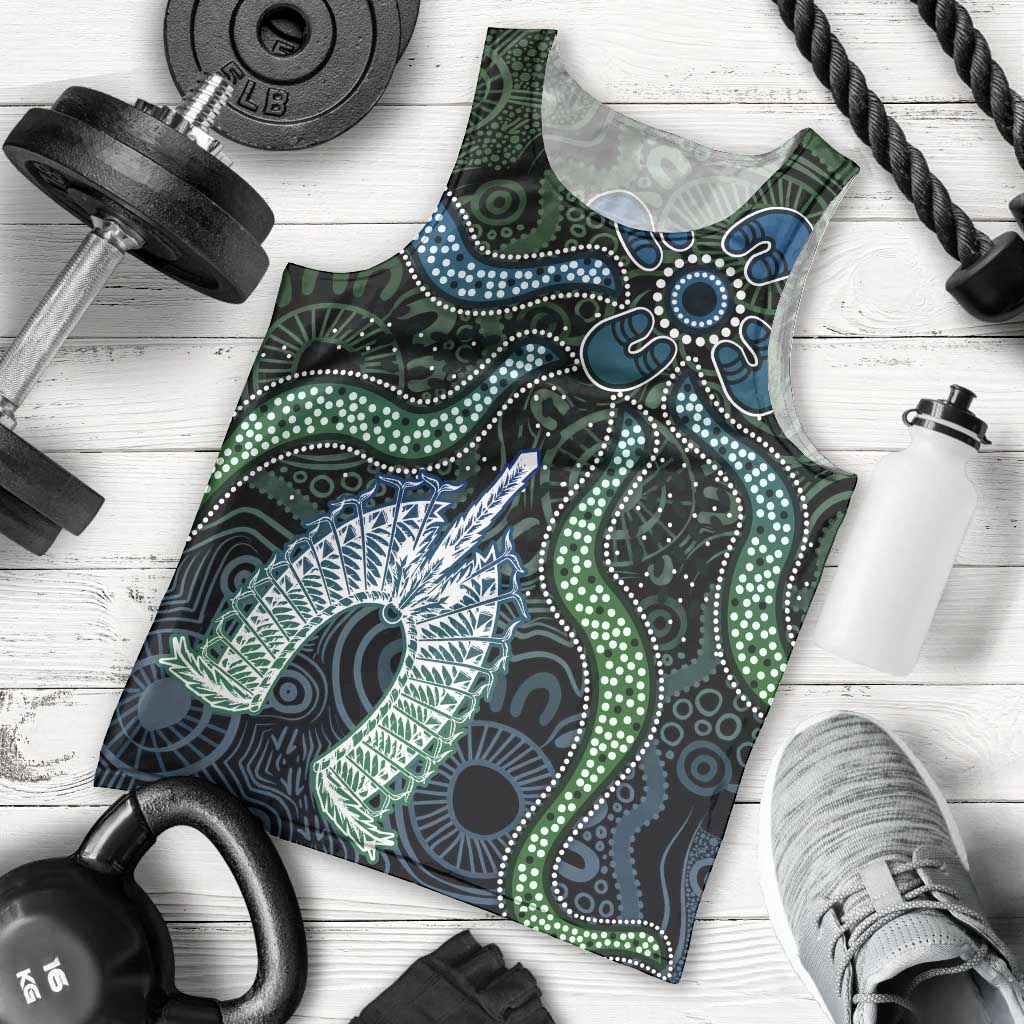 Torres Strait Islands Men Tank Top Indigenous Australian Marine Tribal Dot Art