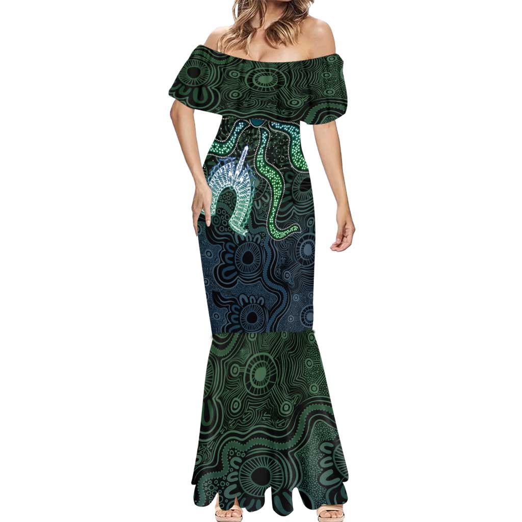 Torres Strait Islands Mermaid Dress Indigenous Australian Marine Tribal Dot Art