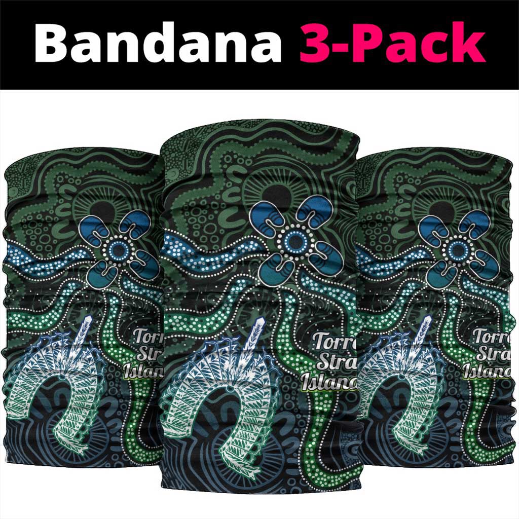 Torres Strait Islands Neck Gaiter Indigenous Australian Marine Tribal Dot Art