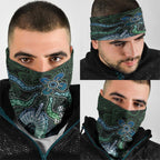 Torres Strait Islands Neck Gaiter Indigenous Australian Marine Tribal Dot Art