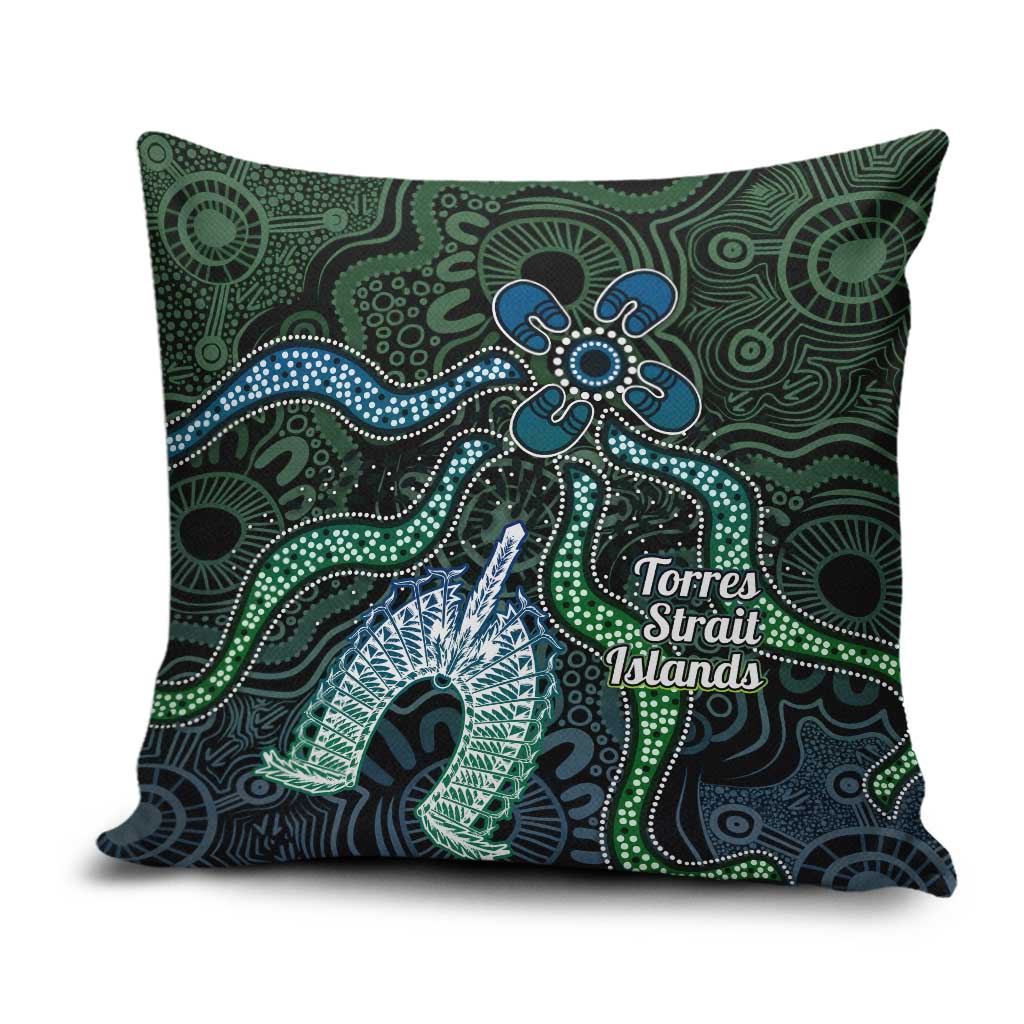 Torres Strait Islands Pillow Cover Indigenous Australian Marine Tribal Dot Art