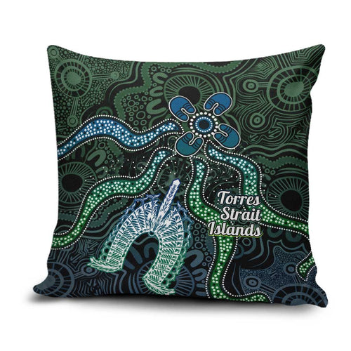 Torres Strait Islands Pillow Cover Indigenous Australian Marine Tribal Dot Art
