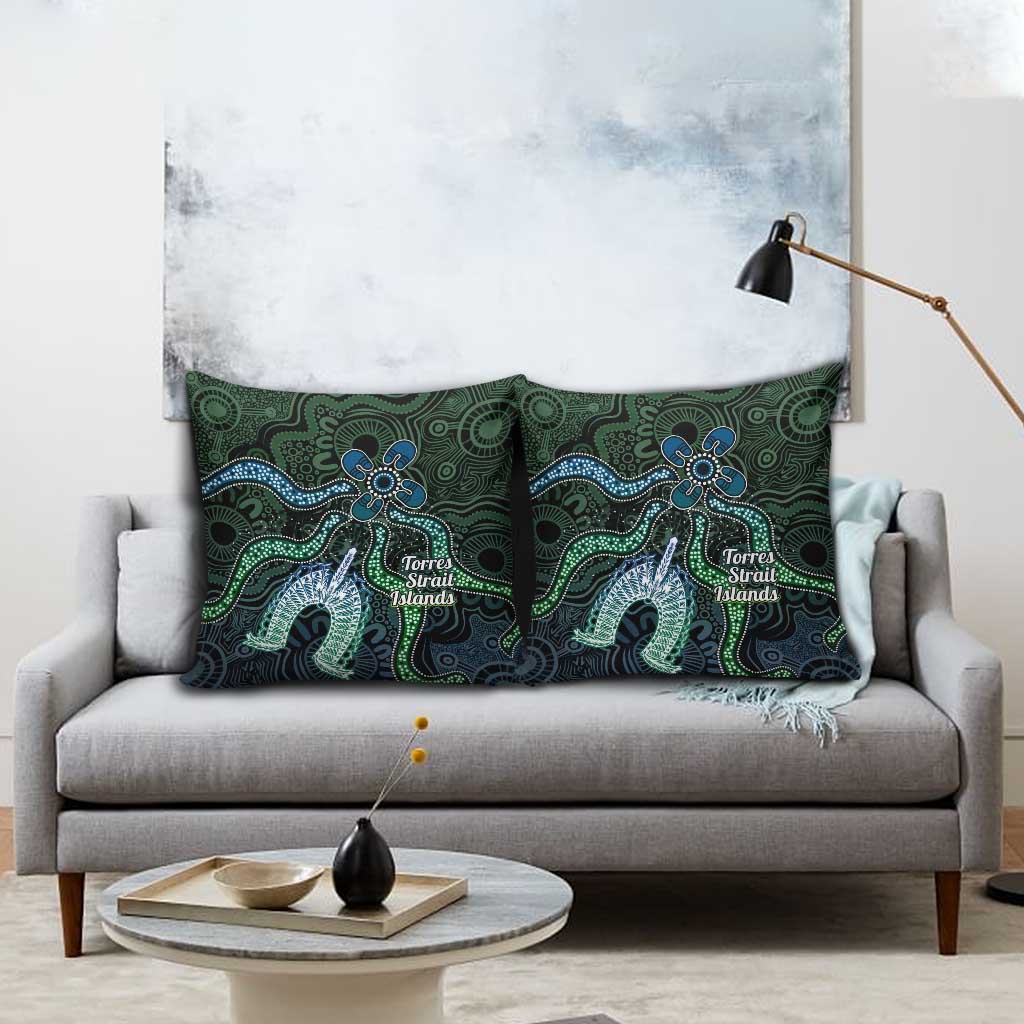Torres Strait Islands Pillow Cover Indigenous Australian Marine Tribal Dot Art
