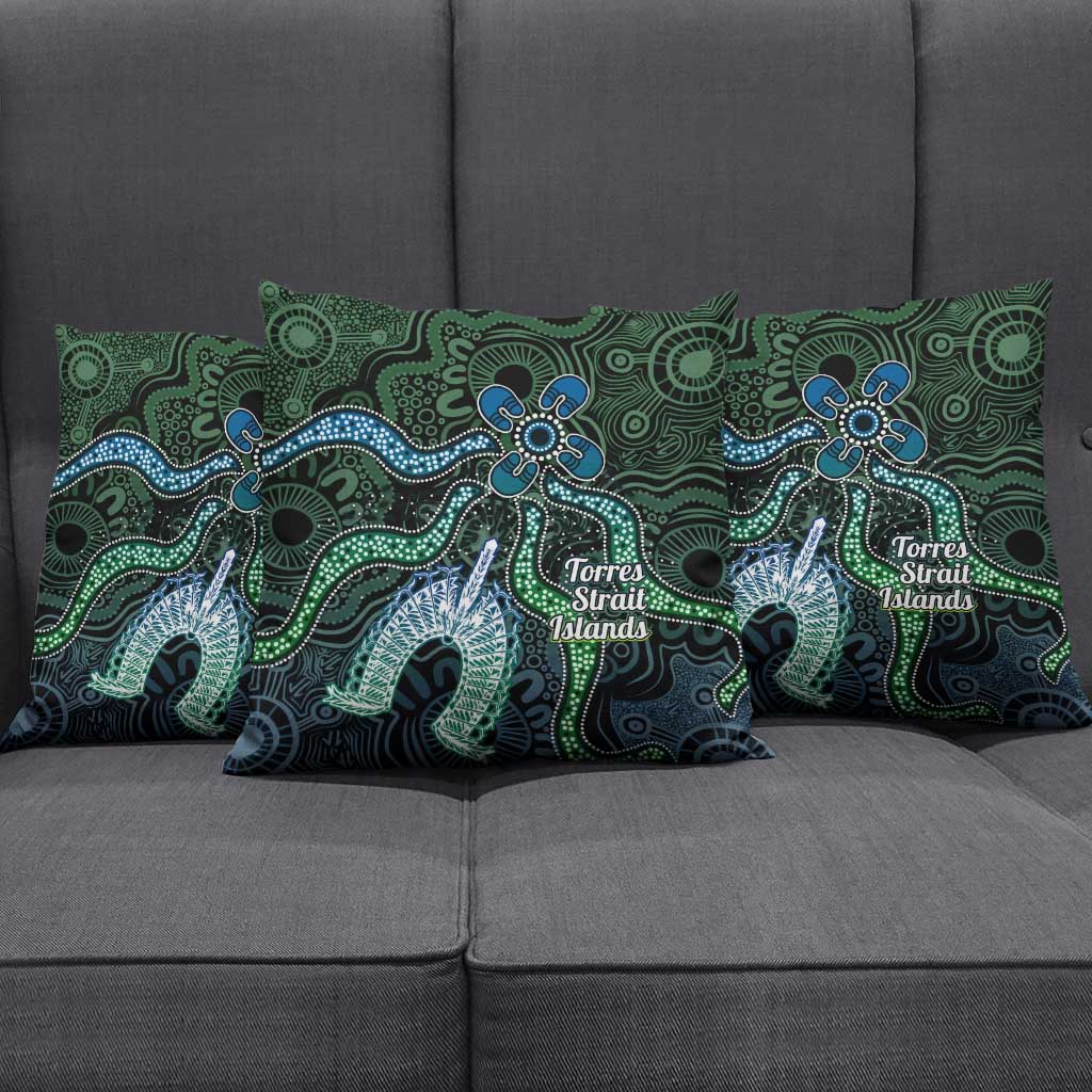 Torres Strait Islands Pillow Cover Indigenous Australian Marine Tribal Dot Art
