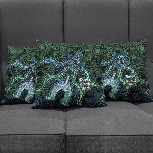 Torres Strait Islands Pillow Cover Indigenous Australian Marine Tribal Dot Art