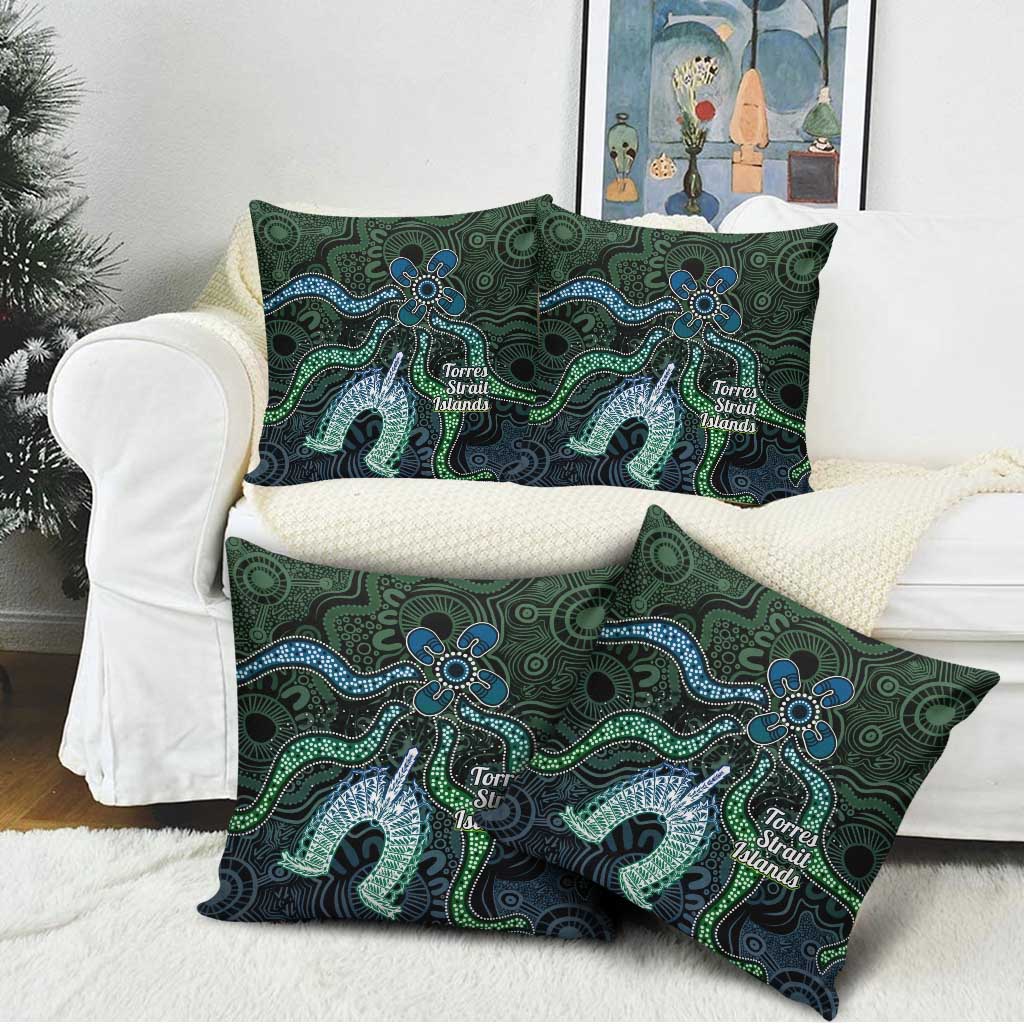 Torres Strait Islands Pillow Cover Indigenous Australian Marine Tribal Dot Art