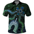 Torres Strait Islands Polo Shirt Indigenous Australian Marine Tribal Dot Art