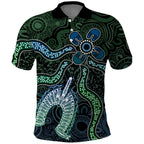 Torres Strait Islands Polo Shirt Indigenous Australian Marine Tribal Dot Art