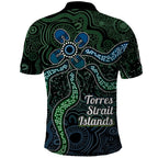 Torres Strait Islands Polo Shirt Indigenous Australian Marine Tribal Dot Art