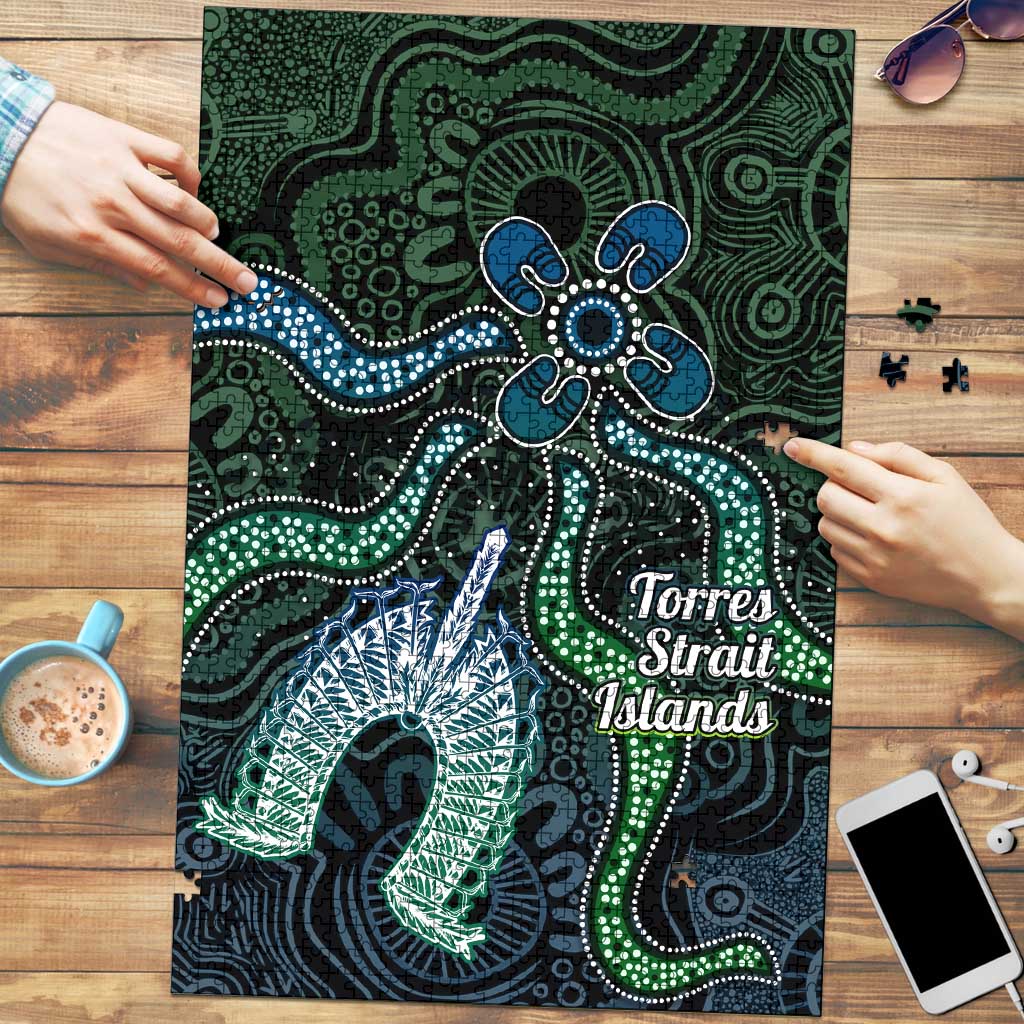 Torres Strait Islands Puzzle Indigenous Australian Marine Tribal Dot Art