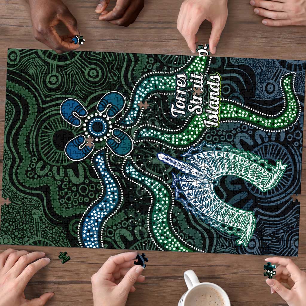 Torres Strait Islands Puzzle Indigenous Australian Marine Tribal Dot Art