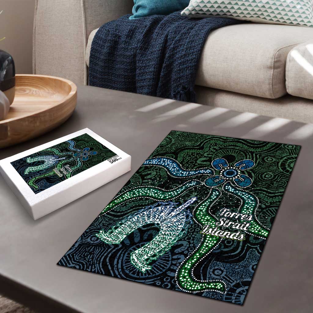 Torres Strait Islands Puzzle Indigenous Australian Marine Tribal Dot Art