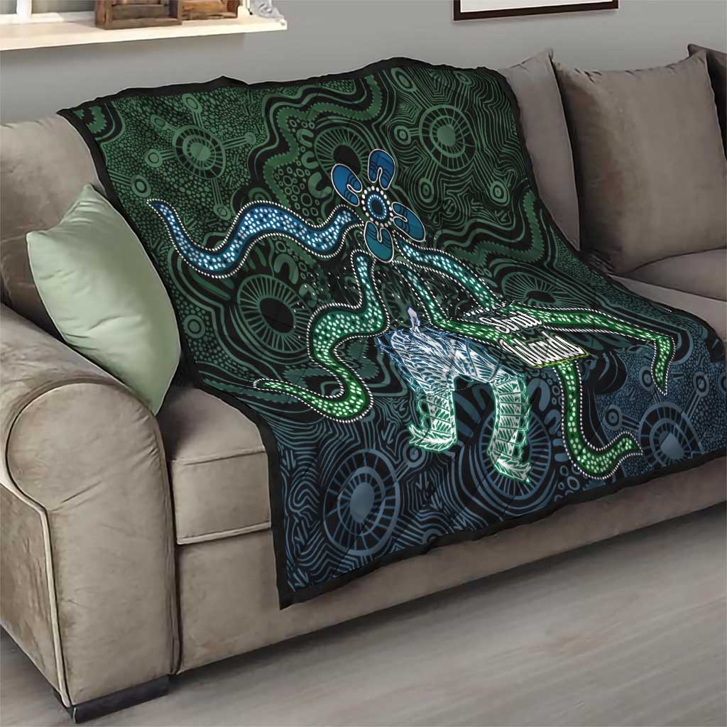 Torres Strait Islands Quilt Indigenous Australian Marine Tribal Dot Art